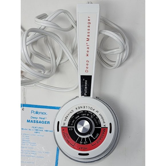 Vintage Pollenex Deep Massager 4 Attachments HM10A4 Relief Of Aches And Pains - Picture 5 of 7
